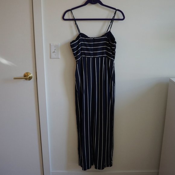 Bardot Layla Striped Jumpsuit Size US6/S in Navy - Picture 6 of 14